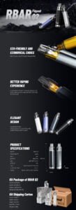 Fitpod RBAR Q2 可重複注油一次性|拋棄式小煙 Type-C充電便攜式